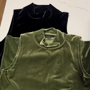 Velvet Mockneck Tops